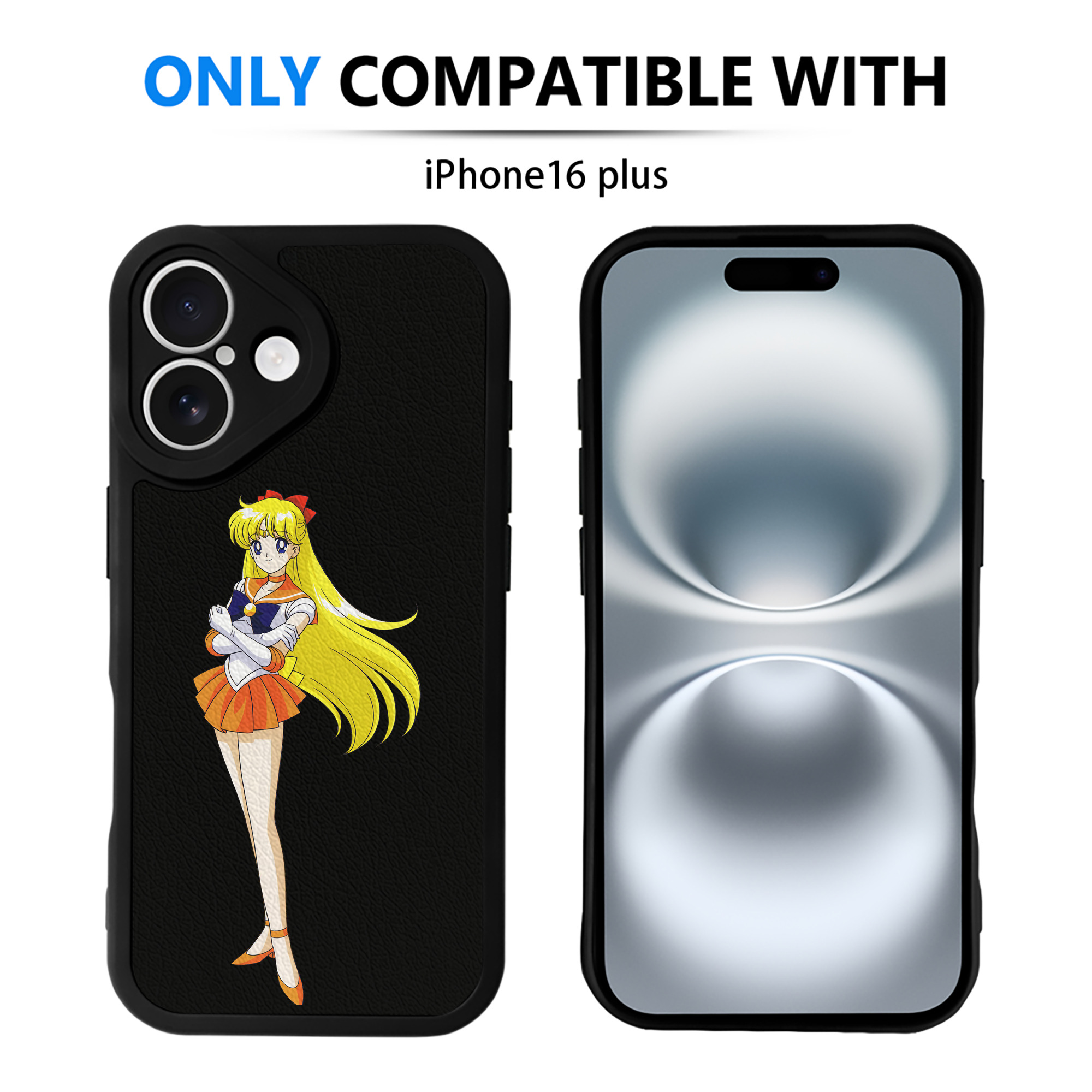 （画像用） 美少女戦士セーラームーン 愛野 美奈子 あいの みなこ Sailor Moon Aino Minako 【iPhone 16シリーズ対応】シリコンスマホケース（レザー調） 材質：シリコン